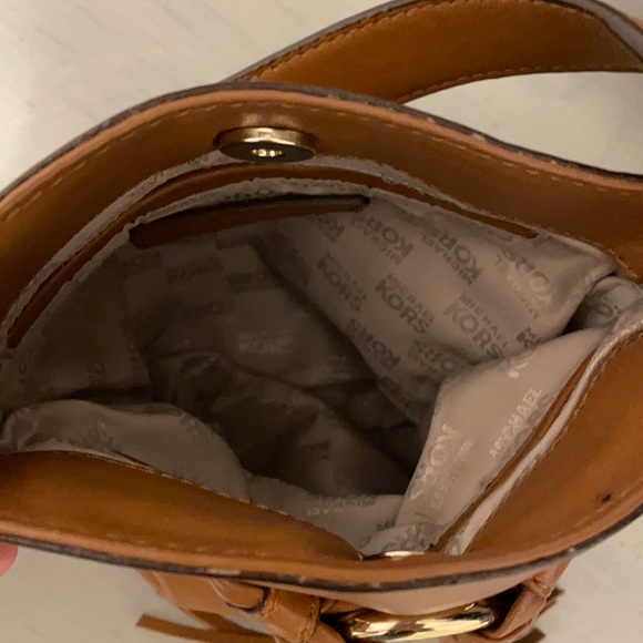 Michael Kors Braided Tassels Crossbody Leather Bag - Picture 10 of 14